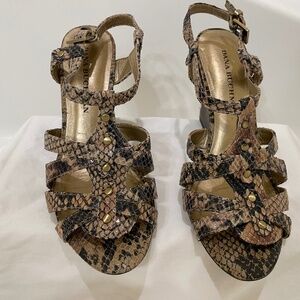 Sexy Snake Skin Wedge Heels
